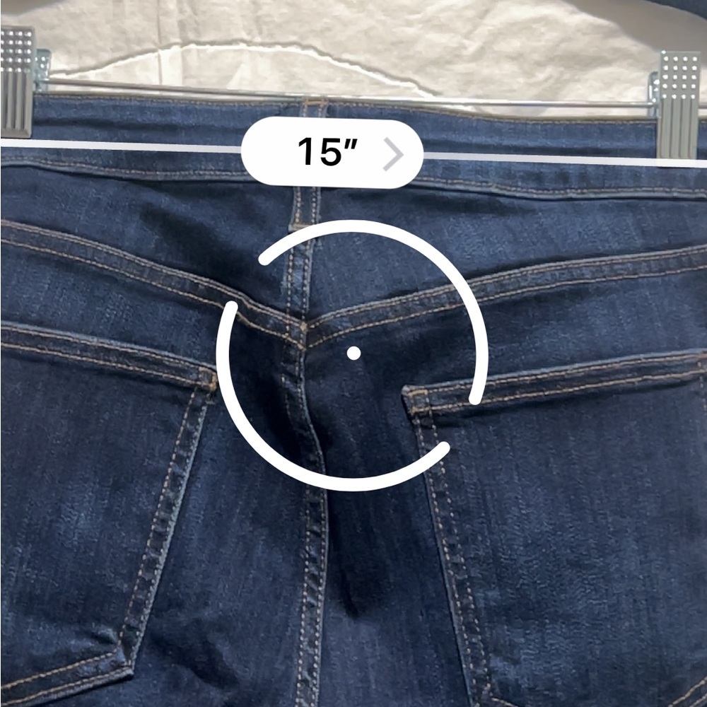 Just Black Jeans Denim Womens Size 30 Cropped Skinny Frayed Hem Blue Stretch - Picture 10 of 10